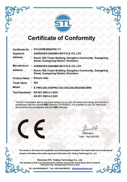 Certyfikat CE-EMC